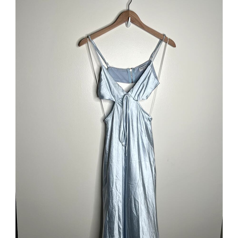 That's So Fetch Light Blue Cutout Slip Dress